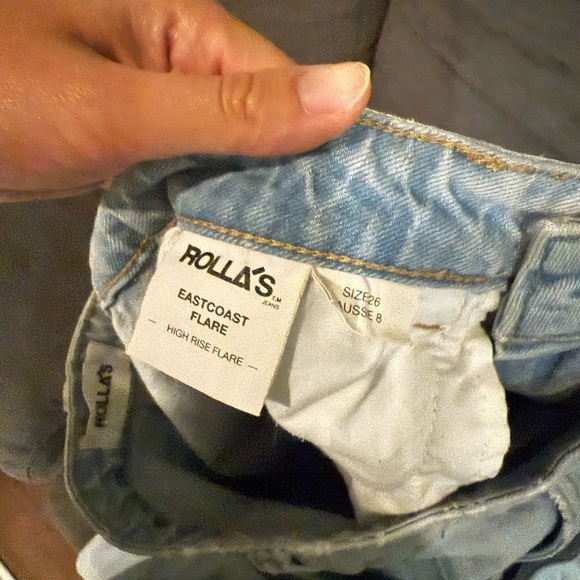 EUC ROLLA'S Eastcoast Flare Tash Blue Jeans size 26 - Picture 8 of 8